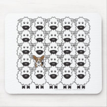 Corgi de Gallois de cardigan chez les moutons Tapis De Souris