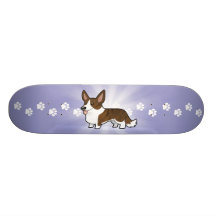 Corgi de Gallois de cardigan de bande dessinée Skateboard