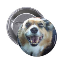 Corgi de sourire badge avec épingle
