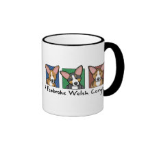 Corgis colorés de Gallois de Pembroke de bande des Tasses