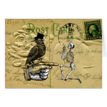 Corneille et squelette cartes