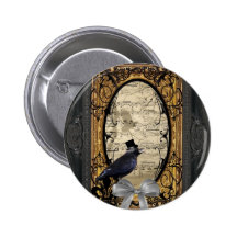 Corneille gothique vintage drôle de steampunk badges avec agrafe