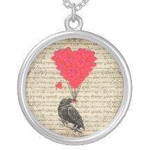 Corneille vintage et ballons en forme de coeur bijouterie