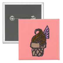 Cornet de crème glacée badges