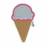 Cornet de crème glacée polo brodé