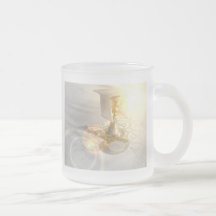 Corps de tasse en verre givré du Christ