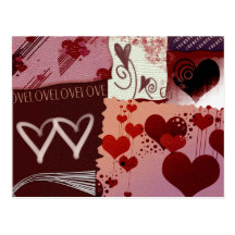 Corrections de coeur carte postale