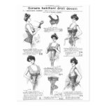 Corsets français vintages de la Marche de fève d'A Carte Postale
