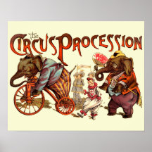 Cortège de cirque affiches