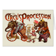 Cortège de cirque cartes