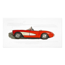 CorvetteSide Cartes De Vœux Avec Photo