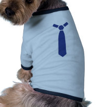 Costume bleu de cravate t-shirts pour toutous