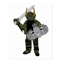 Costume de bombe de Paladin Carte Postale