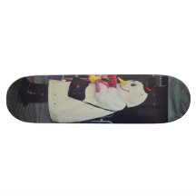 Costume de bonhomme de neige plateaux de skateboards customisés