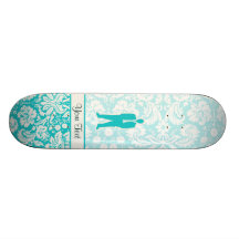 Costume turquoise skateboards