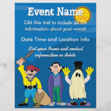 Costumes faits sur commande de Halloween Prospectus En Couleur
