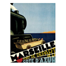 ~ Cote d'Azur de Marseille Carte Postale
