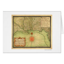 Côte du Golfe de la carte 1747 des Etats-Unis