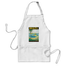 Côte vintage de plage de voyage, Rio de Janeiro Br Tabliers
