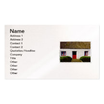Cottage irlandais blanc et rouge cartes de visite professionnelles