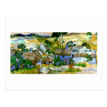 Cottages couverts de chaume par une colline, Vince Cartes Postales