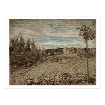 Cottages, femme dans le premier plan, Vincent van  Carte Postale
