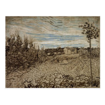 Cottages, femme dans le premier plan, Vincent van  Carte Postale