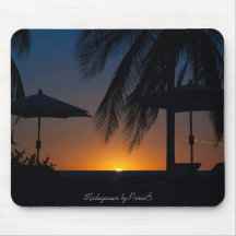 Coucher de soleil à Madagascar Tapis De Souris