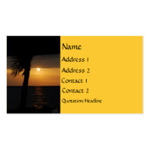 Coucher de soleil au crépuscule carte de visite