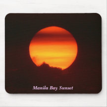 Coucher du soleil 1 de baie de Manille Tapis De Souris