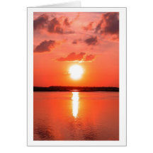 Coucher du soleil 2 cartes de vœux