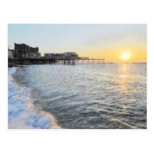 Coucher du soleil à Aberystwyth Carte Postale