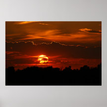 Coucher du soleil affiche