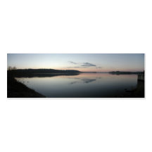 Coucher du soleil au-dessus de signet de lac cartes de visite professionnelles