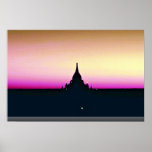 Coucher du soleil au temple d'Ananda, païen Posters