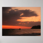 coucher du soleil brouillé poster