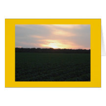 coucher du soleil carte de vœux