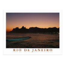 "Coucher du soleil carte postale dans Rio de Janei