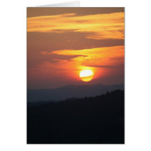 Coucher du soleil cartes de vœux