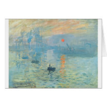 Coucher du soleil - Claude Monet Carte De Vœux