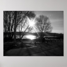 Coucher du soleil d'affiche