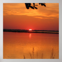 Coucher du soleil dans la corolle, OR Posters