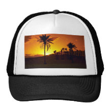 Coucher du soleil dans le désert, désert du Sahara Casquette