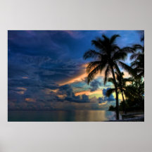 Coucher du soleil dans le paradis poster