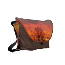 Coucher du soleil dans le sac messenger à Rickshaw Besaces