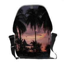 Coucher du soleil dans le sac messenger à Rickshaw Sacoche
