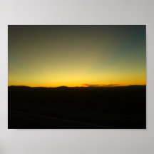 Coucher du soleil de désert posters