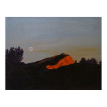 coucher du soleil de la pleine lune 0008 sur la ch posters