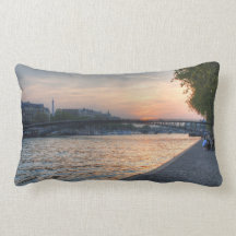 Coucher du soleil de la Seine Oreillers