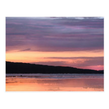 Coucher du soleil de lac Cayuga Cartes Postales